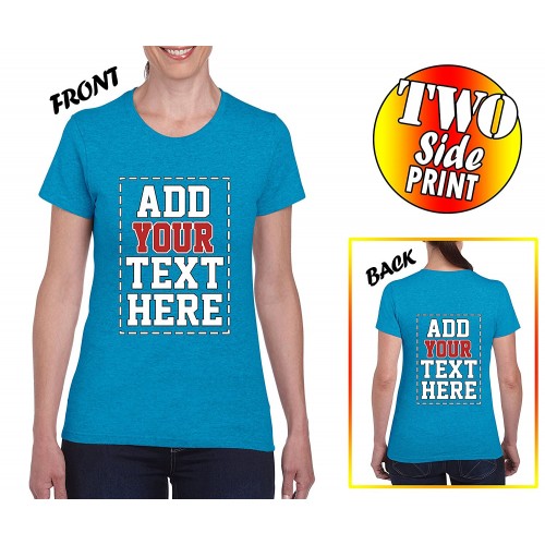 Custom 2 Sided T Shirts For Women Design Your Own Shirt